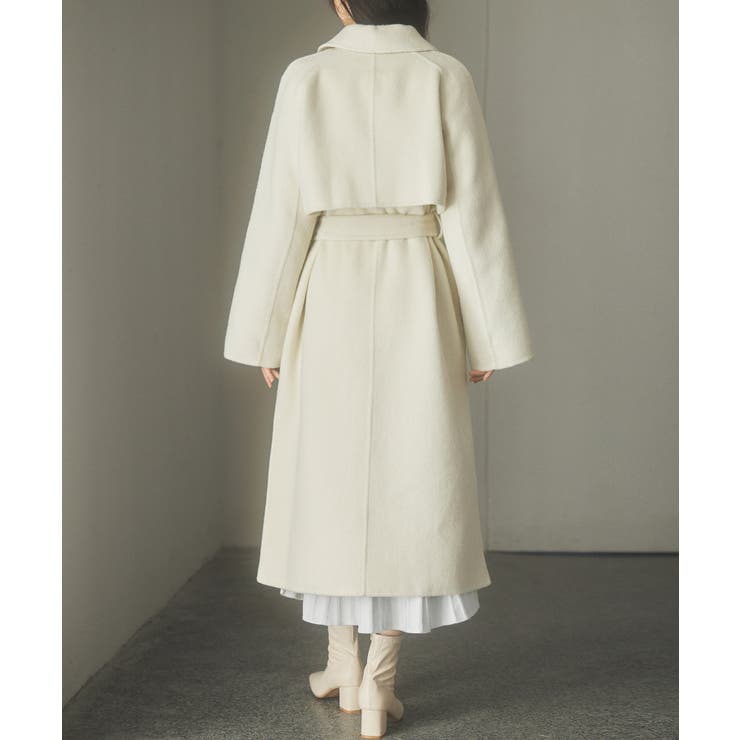 ウール混ベルト付きヨークデザインコート | SAISON DE PAPILLON  | 詳細画像6 