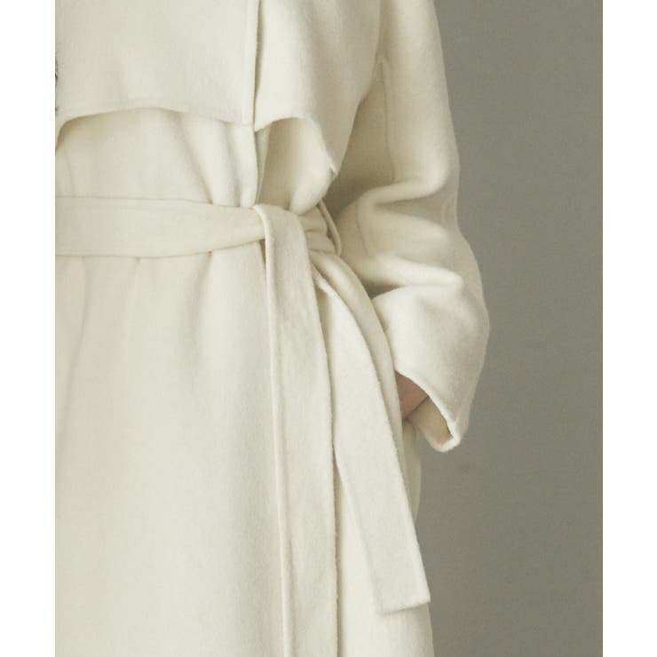 ウール混ベルト付きヨークデザインコート | SAISON DE PAPILLON  | 詳細画像9 