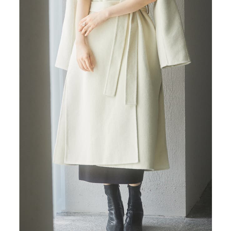 ウール混ベルト付きヨークデザインコート | SAISON DE PAPILLON  | 詳細画像10 