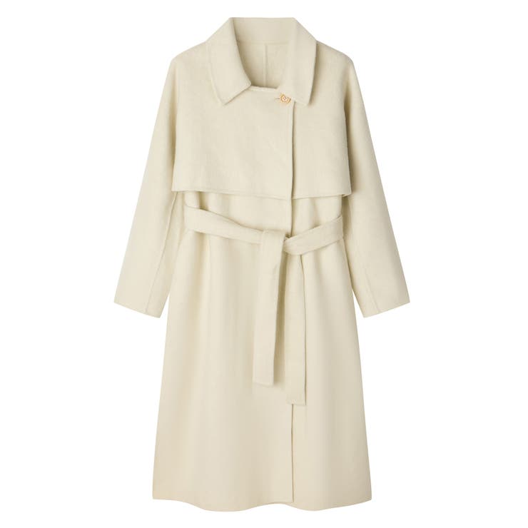 ウール混ベルト付きヨークデザインコート | SAISON DE PAPILLON  | 詳細画像24 