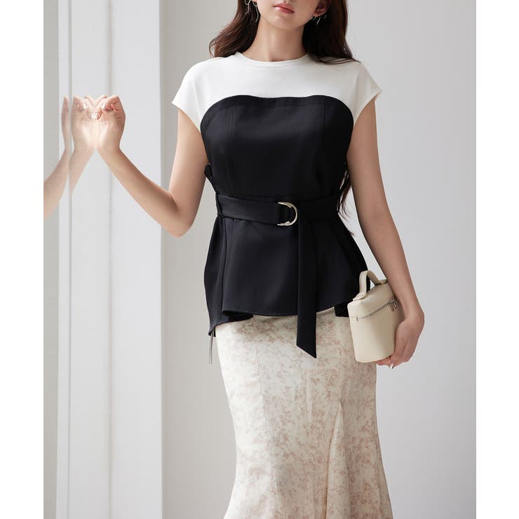 ベルト付きビスチェカットソートップス | SAISON DE PAPILLON  | 詳細画像14 