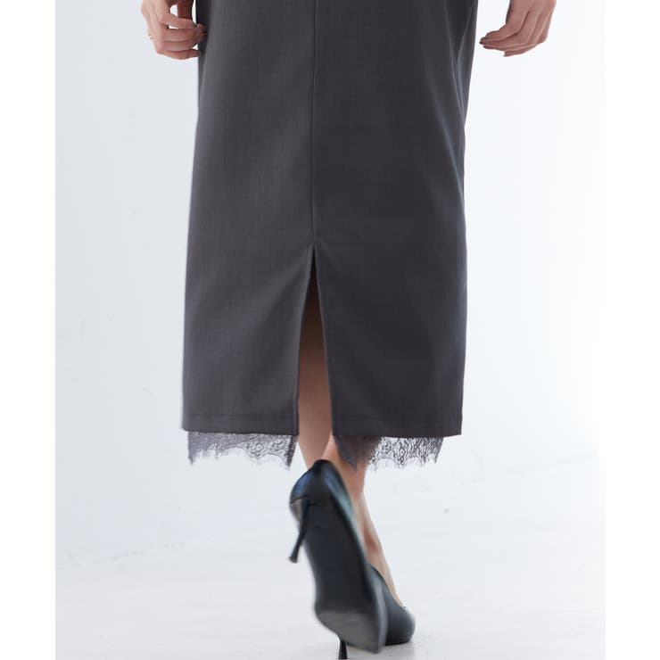 裾レースハイウエストナロースカート | SAISON DE PAPILLON  | 詳細画像24 