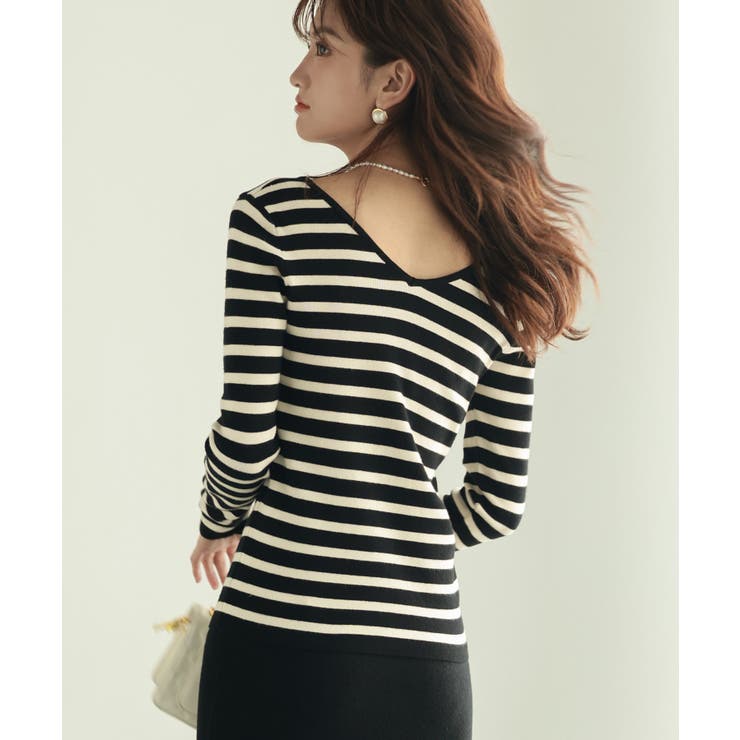 コンパクトVネックニットプルオーバー | SAISON DE PAPILLON  | 詳細画像17 