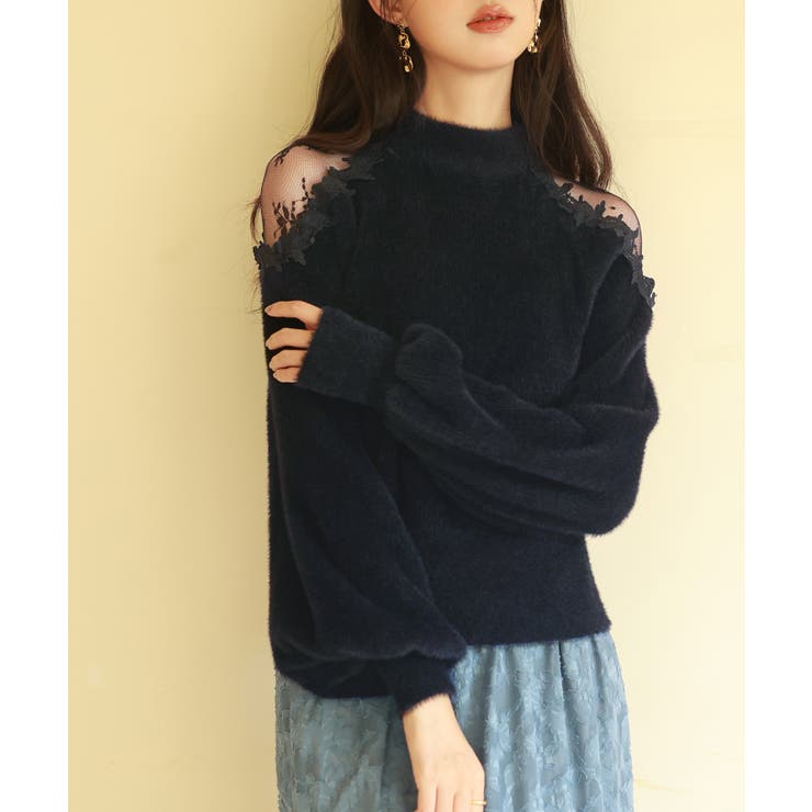 ふわふわ肩開きニットプルオーバー[品番：DSSW0004594]｜SAISON