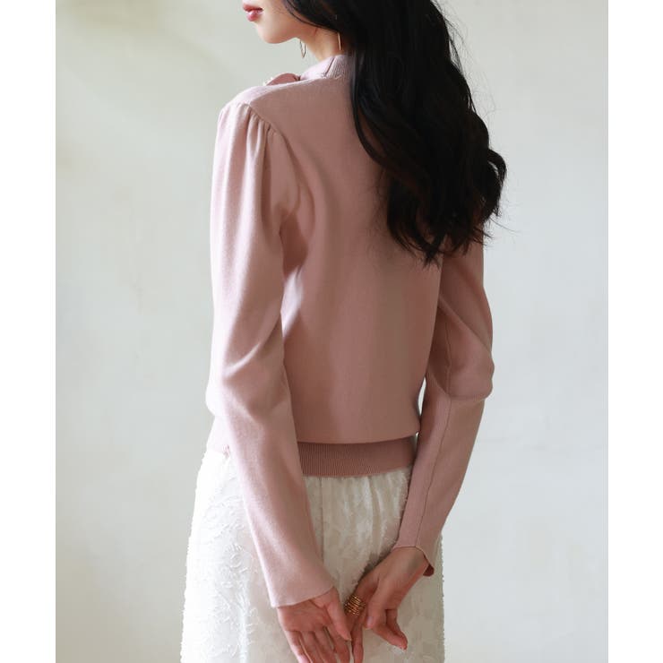 首元パールリボンハイゲージニットプルオーバー | SAISON DE PAPILLON  | 詳細画像15 