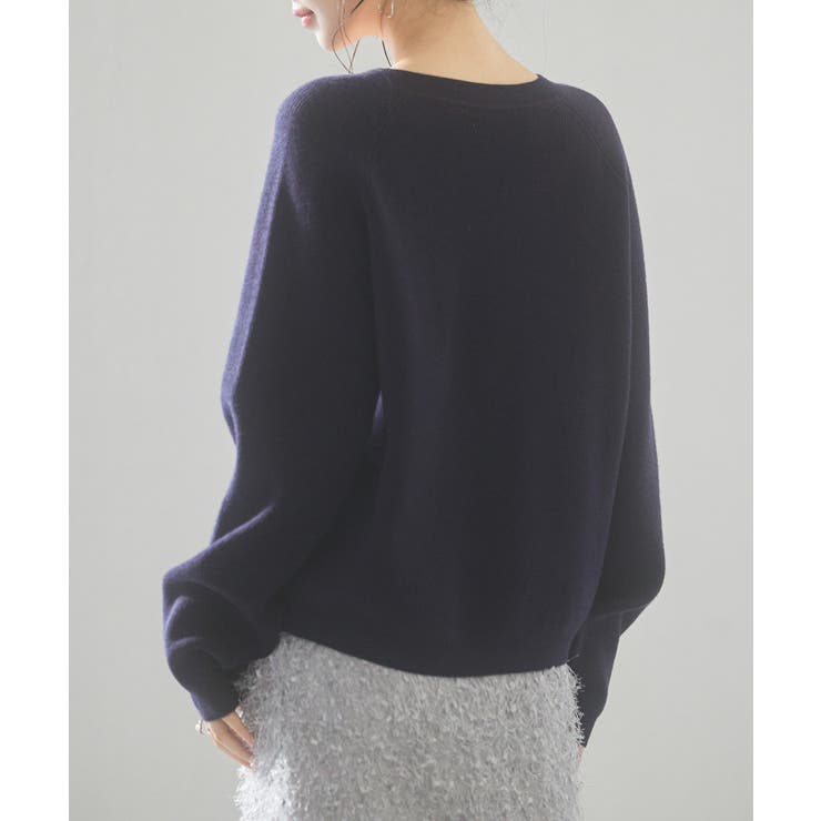 畦編み深みVネックニットプルオーバー | SAISON DE PAPILLON  | 詳細画像16 