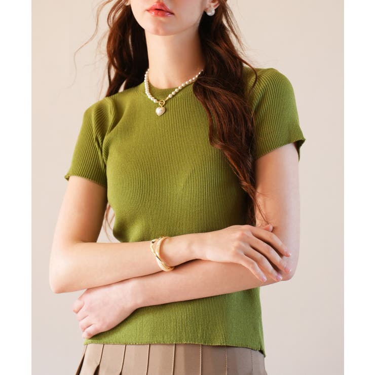 リブ編みクルーネックサマーニット | SAISON DE PAPILLON  | 詳細画像22 