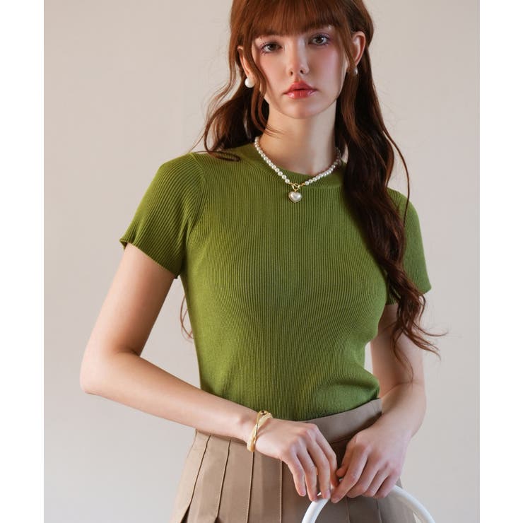 リブ編みクルーネックサマーニット | SAISON DE PAPILLON  | 詳細画像13 