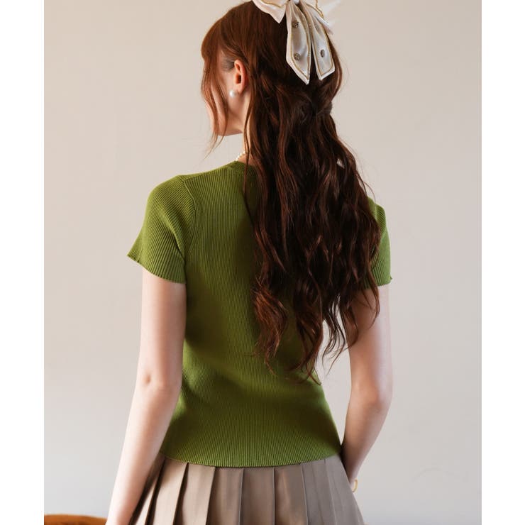 リブ編みクルーネックサマーニット | SAISON DE PAPILLON  | 詳細画像15 