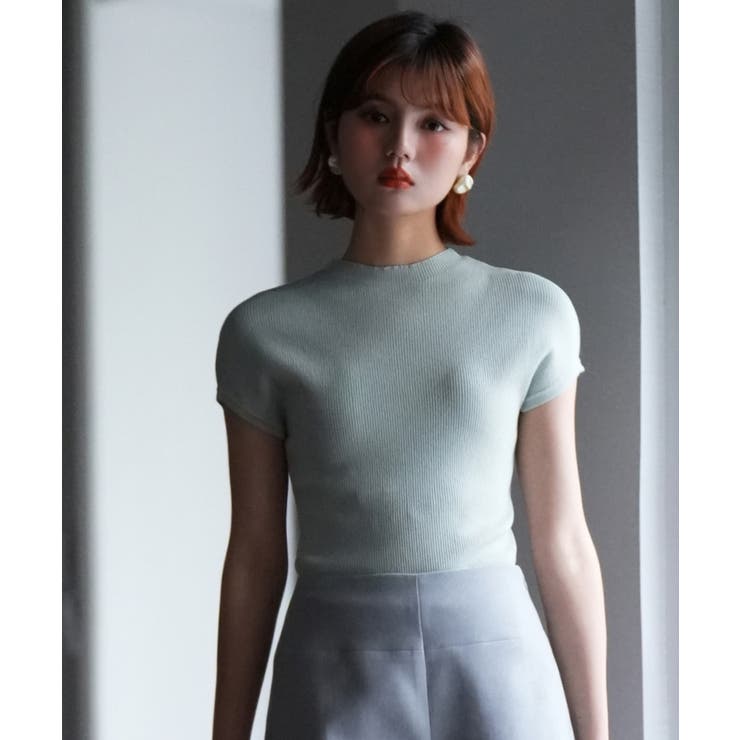 美品　2023ss 23区 フレンチスリーブ サマーニット カットソー ネイビー Amazon | [jinghuiyue] フレンチスリーブ レディース サマー