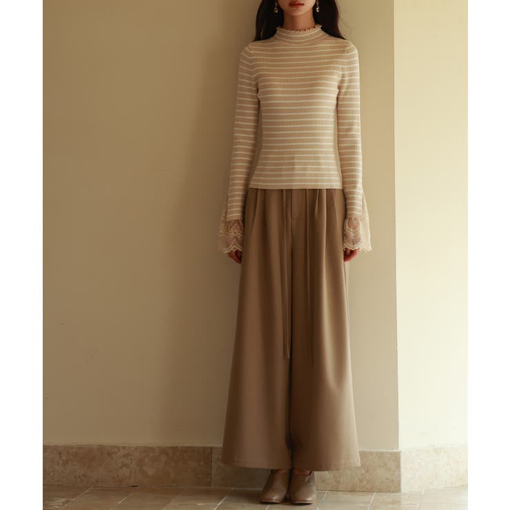 レース袖口プチハイネックニット | SAISON DE PAPILLON  | 詳細画像17 