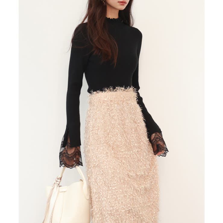 レース袖口プチハイネックニット | SAISON DE PAPILLON  | 詳細画像33 