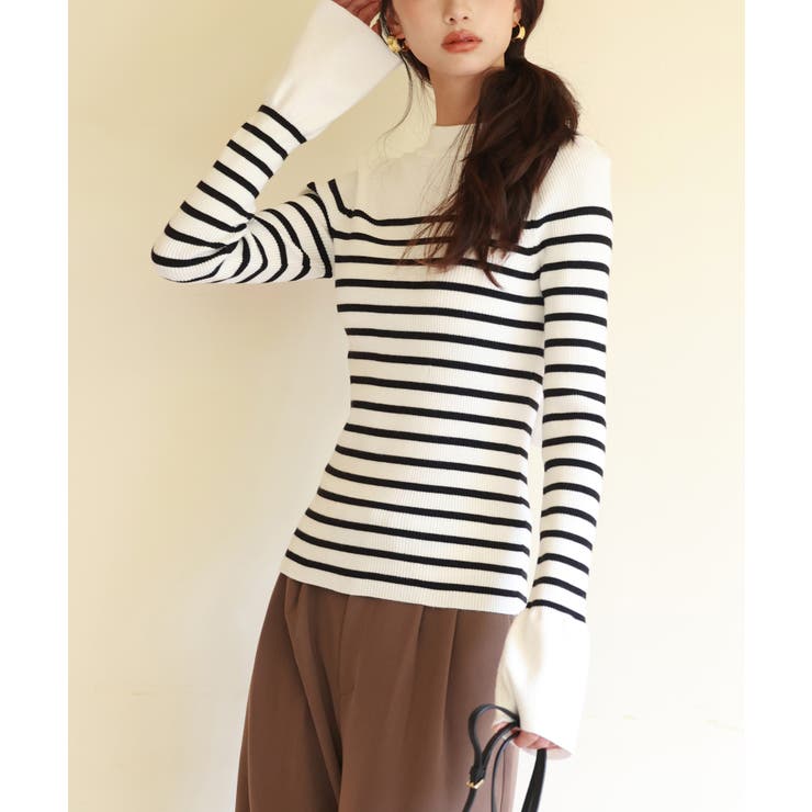 【選べる2type】前後2wayボウタイリボンニット | SAISON DE PAPILLON  | 詳細画像11 