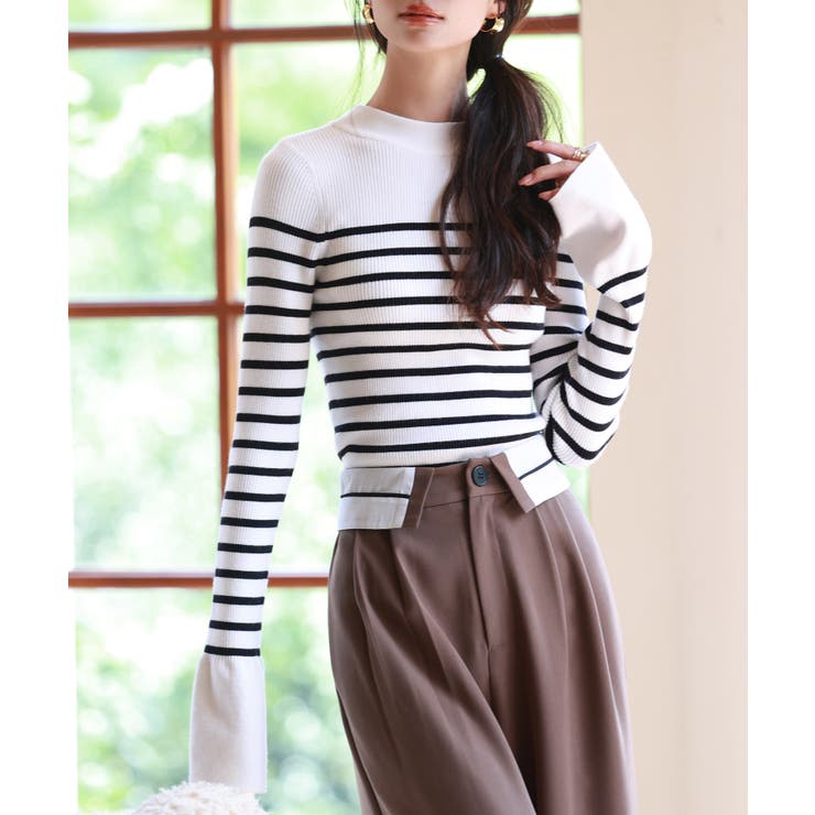 【選べる2type】前後2wayボウタイリボンニット | SAISON DE PAPILLON  | 詳細画像15 