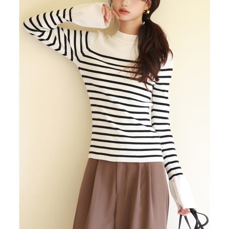 【選べる2type】前後2wayボウタイリボンニット | SAISON DE PAPILLON  | 詳細画像10 