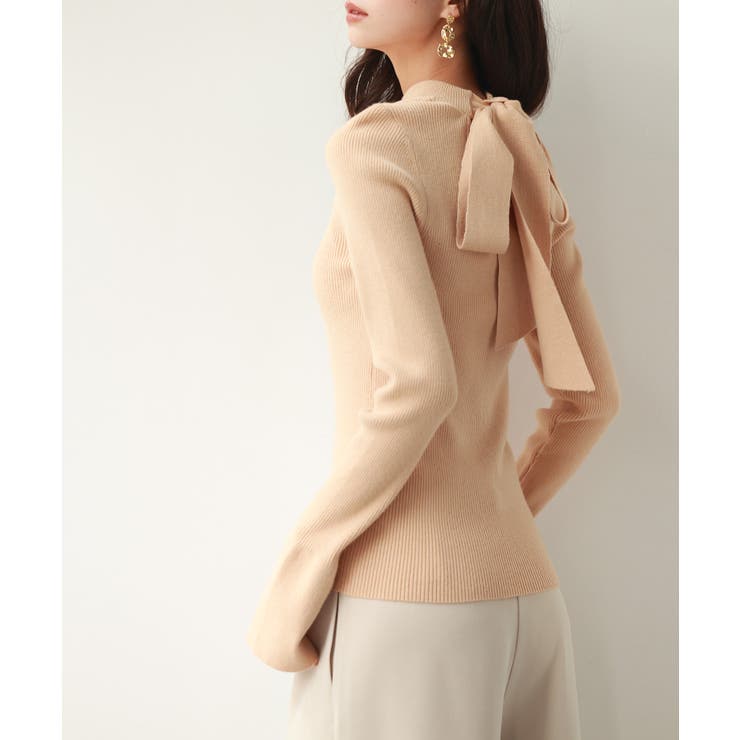 【選べる2type】前後2wayボウタイリボンニット | SAISON DE PAPILLON  | 詳細画像23 