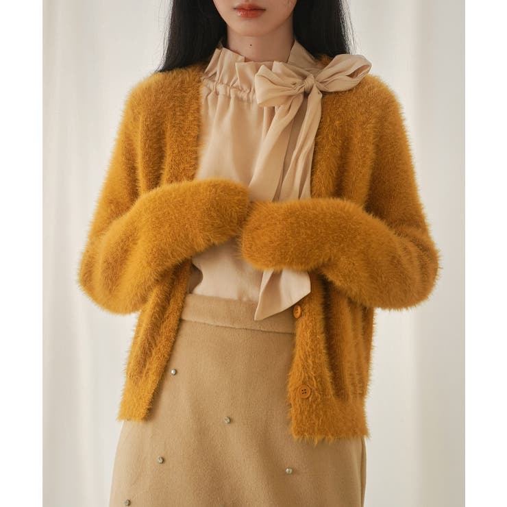 柔らかいシャギーニットカーディガン | SAISON DE PAPILLON  | 詳細画像23 