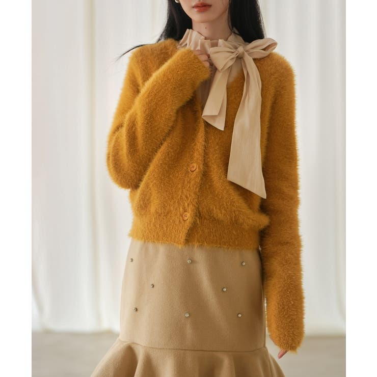 柔らかいシャギーニットカーディガン | SAISON DE PAPILLON  | 詳細画像27 