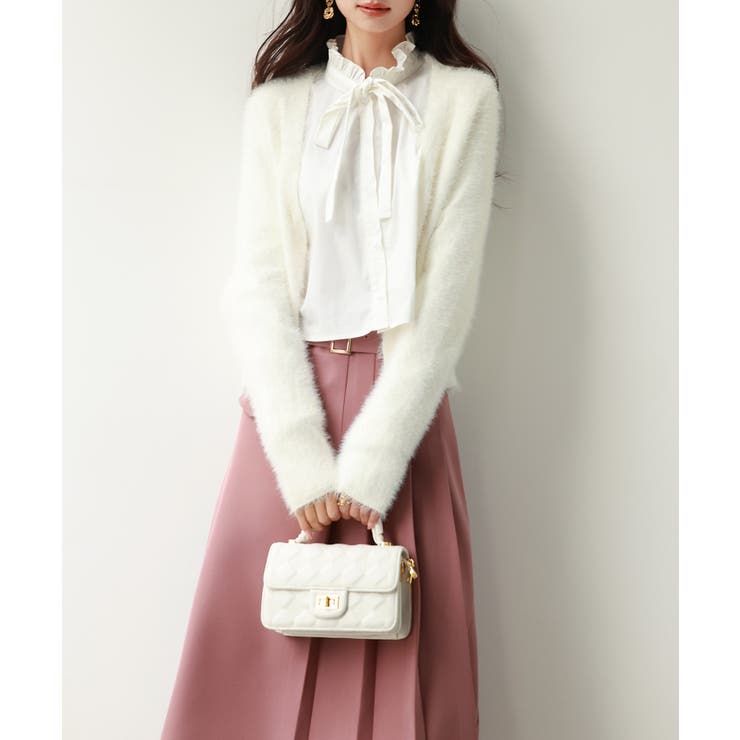 柔らかいシャギーニットカーディガン | SAISON DE PAPILLON  | 詳細画像9 