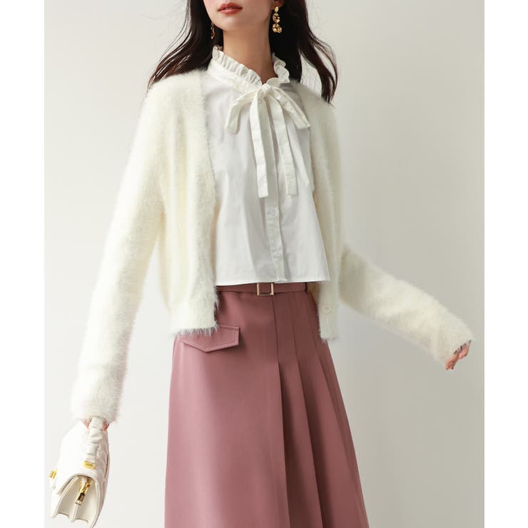 柔らかいシャギーニットカーディガン | SAISON DE PAPILLON  | 詳細画像13 