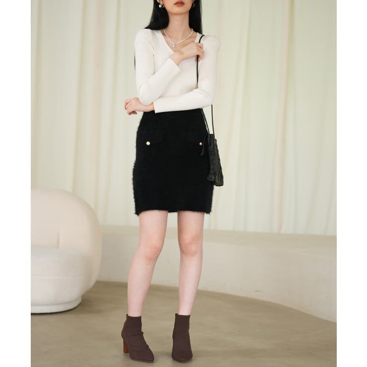 セール】Shaggy Mini Skirt /シャギーミニスカート（スカート