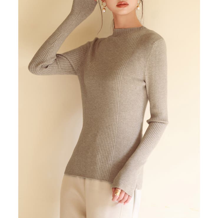 Plage 今季リブ編み長袖ニット plage（プラージュ）の「ウォッシャブルリブプルオーバー（ニット