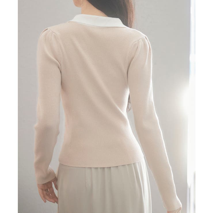 トレンドの襟付きリブニット | SAISON DE PAPILLON  | 詳細画像32 
