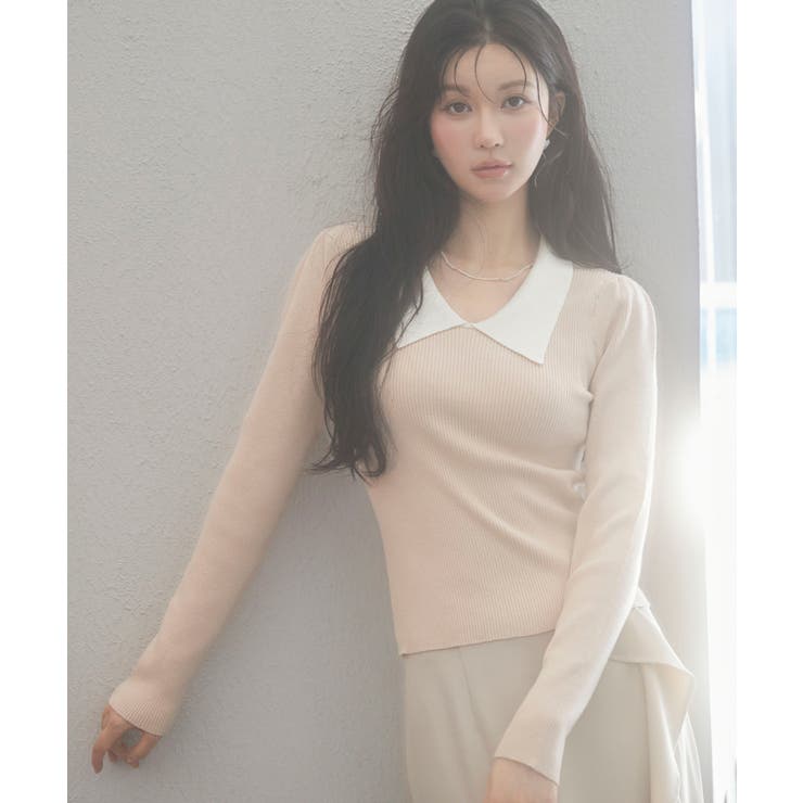 トレンドの襟付きリブニット | SAISON DE PAPILLON  | 詳細画像34 