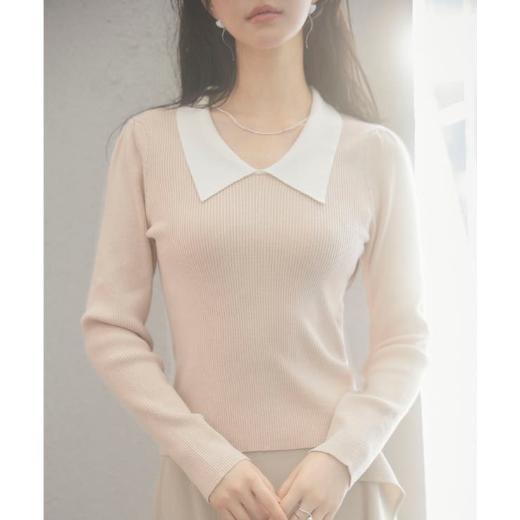 トレンドの襟付きリブニット | SAISON DE PAPILLON  | 詳細画像25 