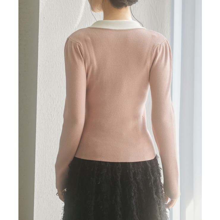 トレンドの襟付きリブニット | SAISON DE PAPILLON  | 詳細画像16 