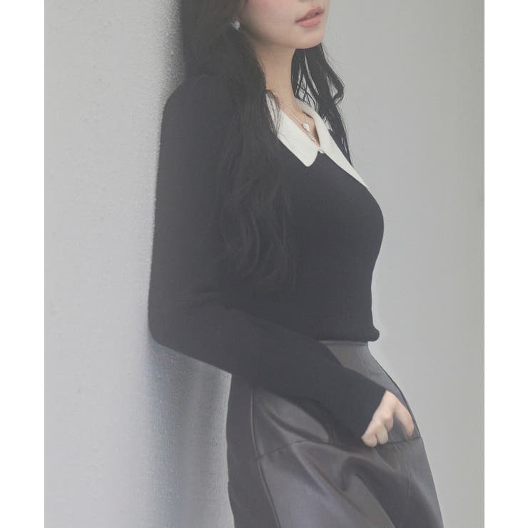 トレンドの襟付きリブニット | SAISON DE PAPILLON  | 詳細画像44 
