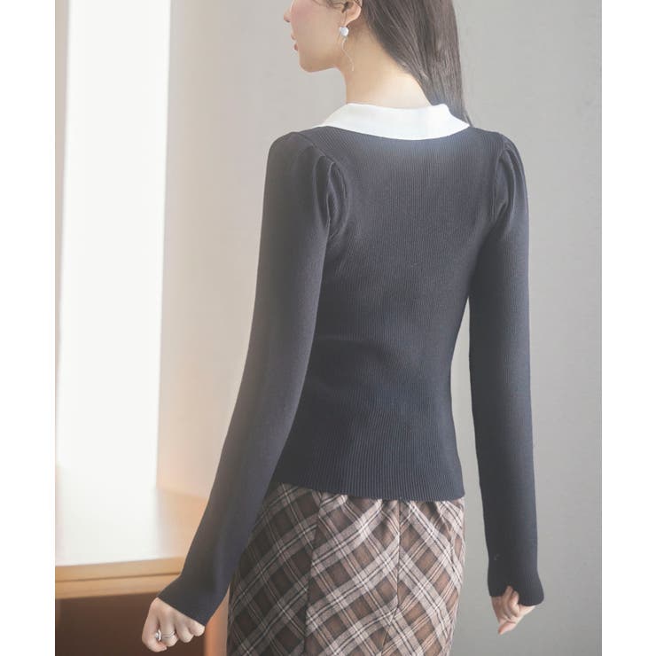 トレンドの襟付きリブニット | SAISON DE PAPILLON  | 詳細画像39 