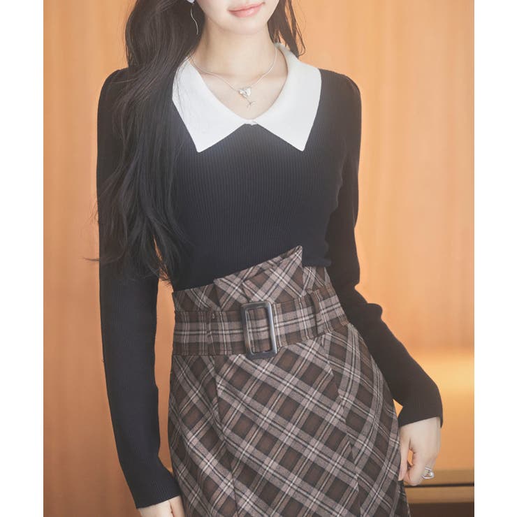 トレンドの襟付きリブニット | SAISON DE PAPILLON  | 詳細画像40 