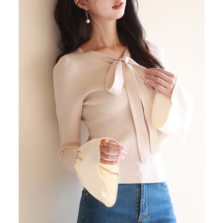 フレア袖ニットプルオーバ | SAISON DE PAPILLON  | 詳細画像38 