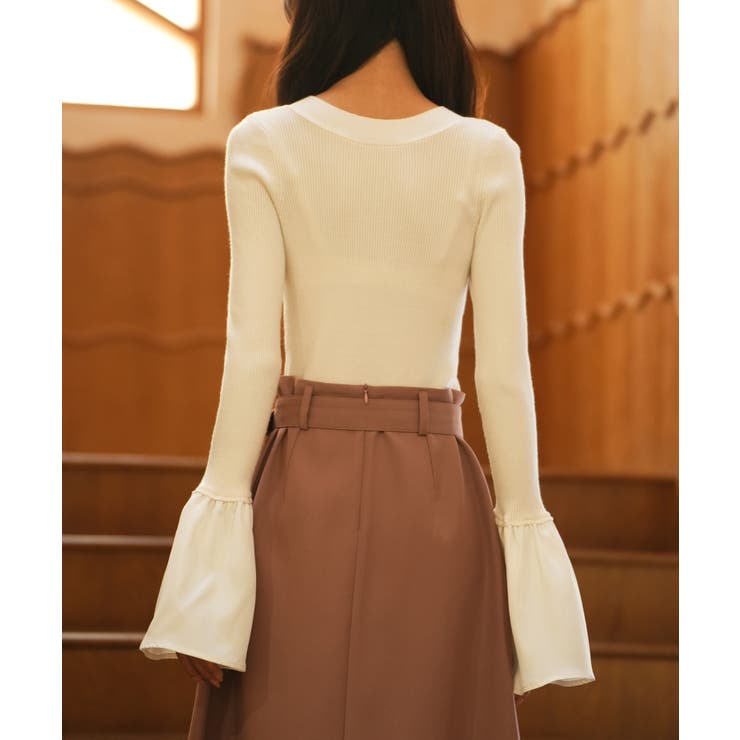 フレア袖ニットプルオーバ | SAISON DE PAPILLON  | 詳細画像18 