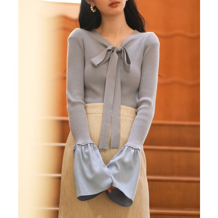 フレア袖ニットプルオーバ | SAISON DE PAPILLON  | 詳細画像41 