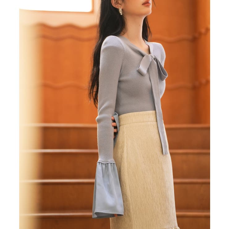 フレア袖ニットプルオーバ | SAISON DE PAPILLON  | 詳細画像42 