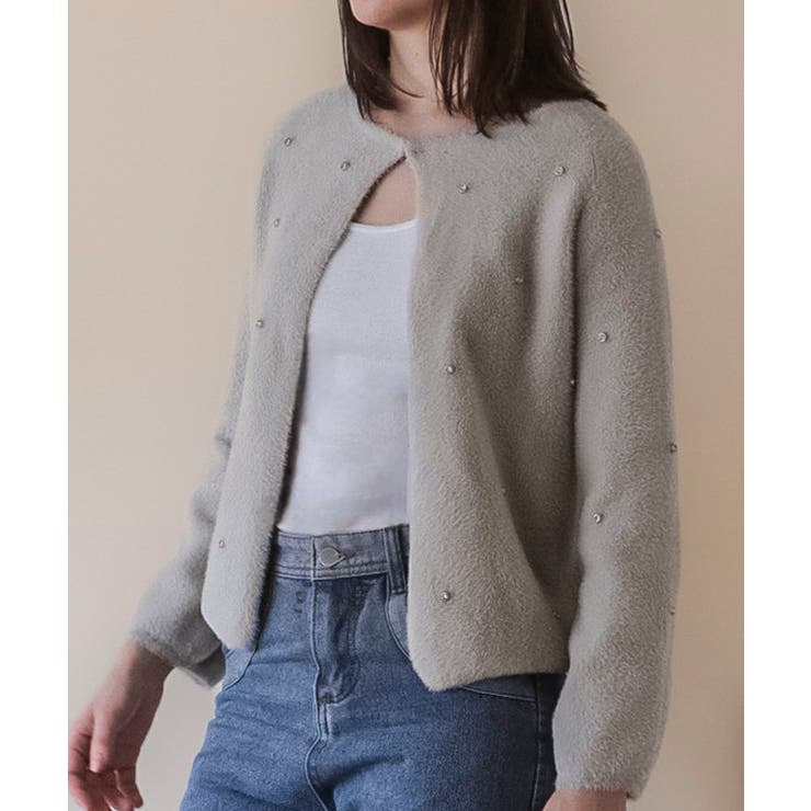 ダイヤモンドビジューニットカーディガン | SAISON DE PAPILLON  | 詳細画像35 