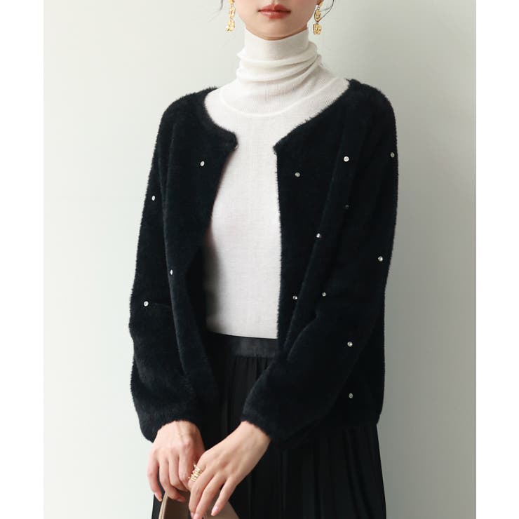 ダイヤモンドビジューニットカーディガン | SAISON DE PAPILLON  | 詳細画像27 