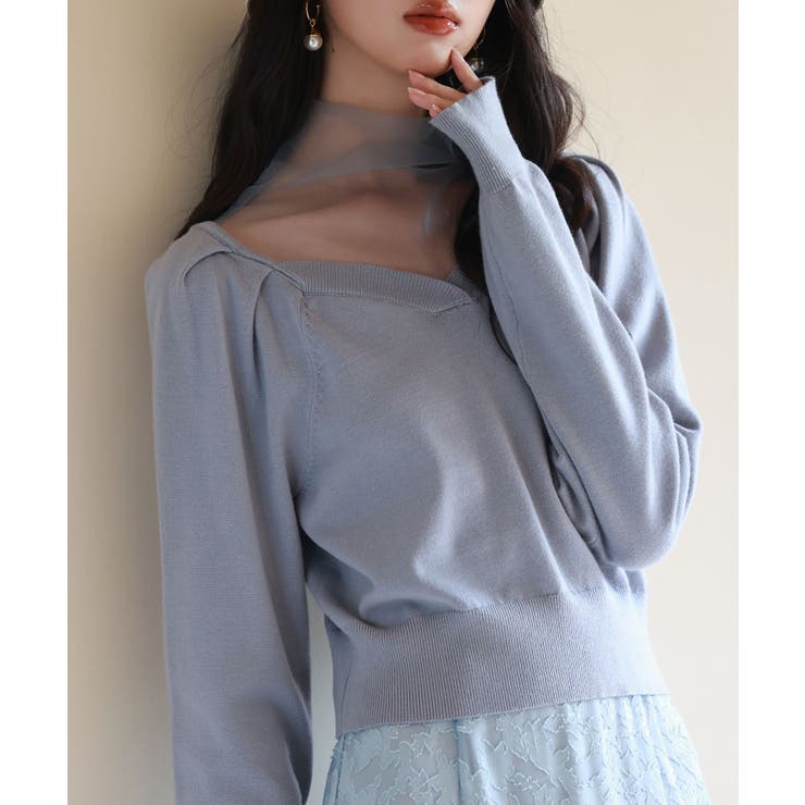 レイヤード風ニットプルオーバ | SAISON DE PAPILLON  | 詳細画像15 