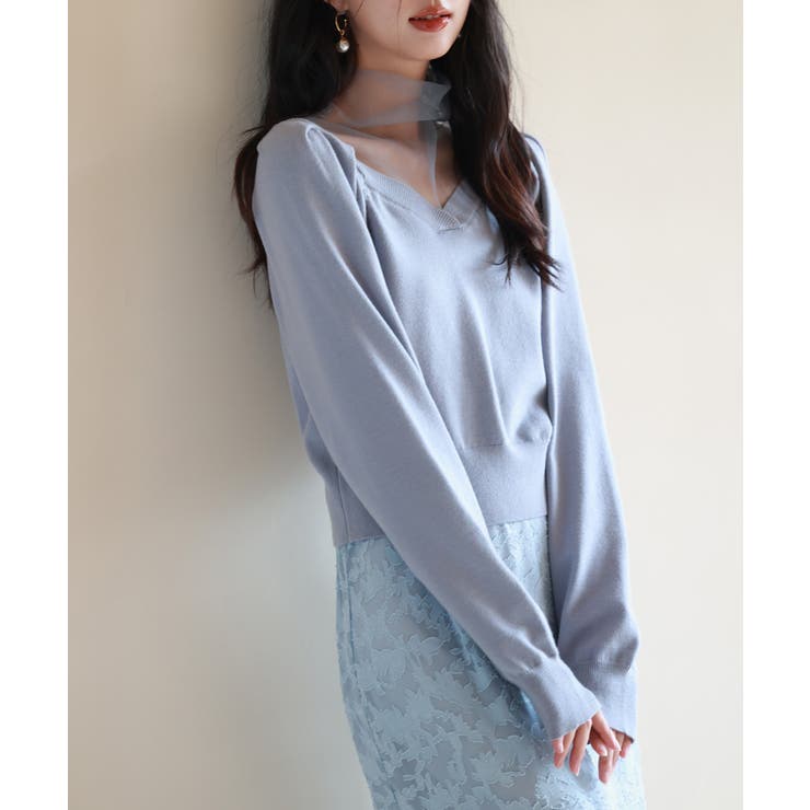 レイヤード風ニットプルオーバ | SAISON DE PAPILLON  | 詳細画像7 