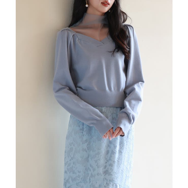 レイヤード風ニットプルオーバ | SAISON DE PAPILLON  | 詳細画像10 