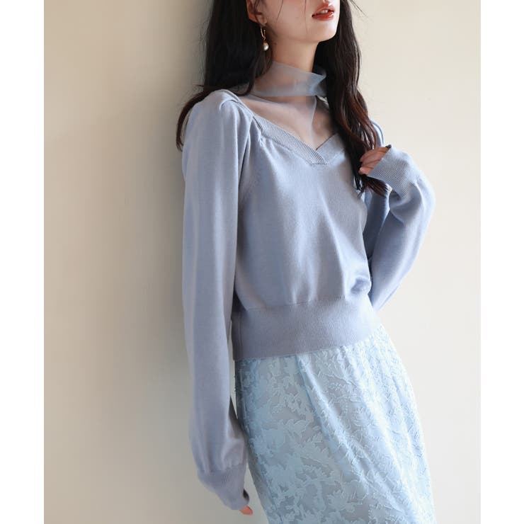 レイヤード風ニットプルオーバ | SAISON DE PAPILLON  | 詳細画像12 