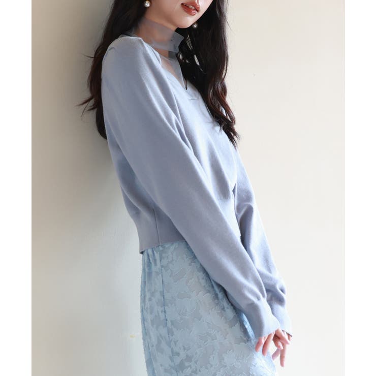 レイヤード風ニットプルオーバ | SAISON DE PAPILLON  | 詳細画像14 