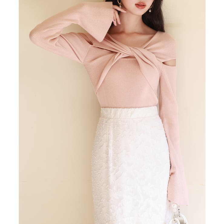 【2way着用】フレア袖口ニットプルオーバー | SAISON DE PAPILLON  | 詳細画像19 