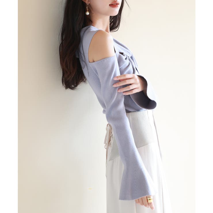 【2way着用】フレア袖口ニットプルオーバー | SAISON DE PAPILLON  | 詳細画像34 