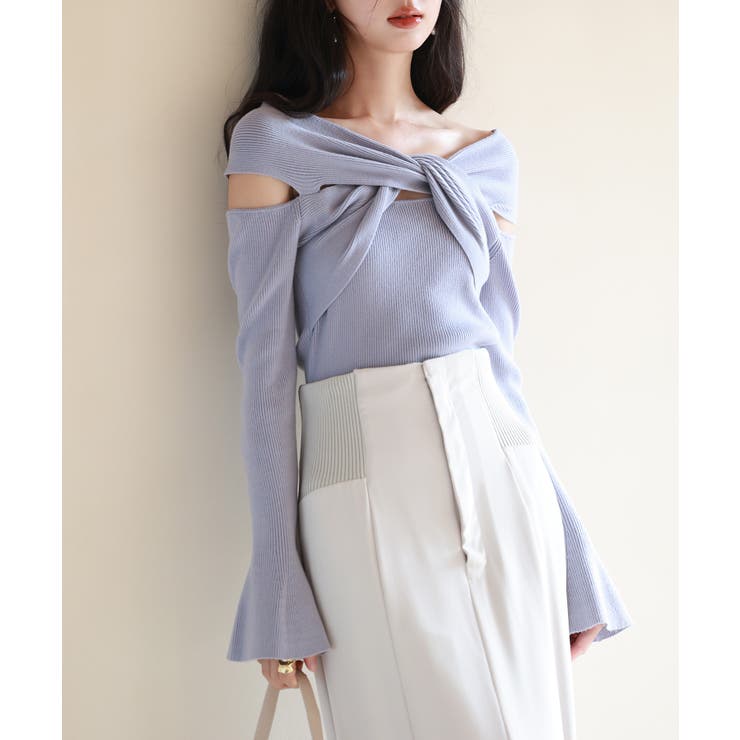 【2way着用】フレア袖口ニットプルオーバー | SAISON DE PAPILLON  | 詳細画像25 