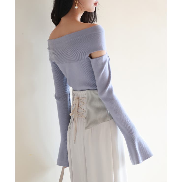 【2way着用】フレア袖口ニットプルオーバー | SAISON DE PAPILLON  | 詳細画像27 