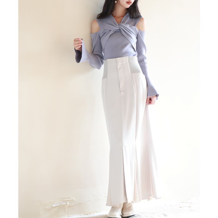 【2way着用】フレア袖口ニットプルオーバー | SAISON DE PAPILLON  | 詳細画像28 