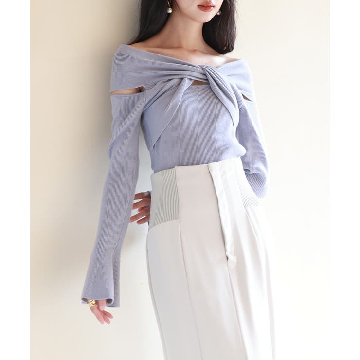 【2way着用】フレア袖口ニットプルオーバー | SAISON DE PAPILLON  | 詳細画像29 